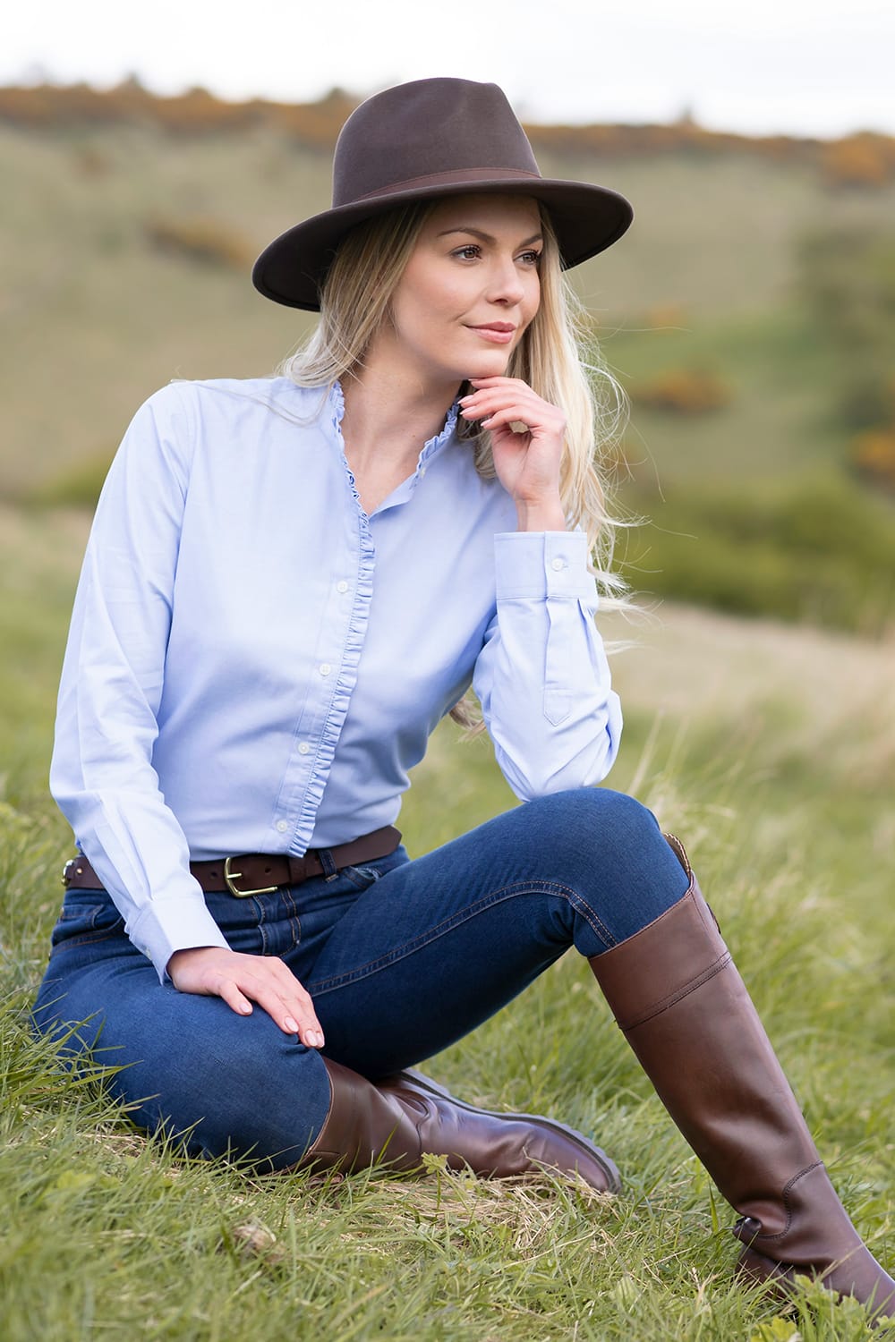 Ladies Blouse Cotton Ruffled - Image 4