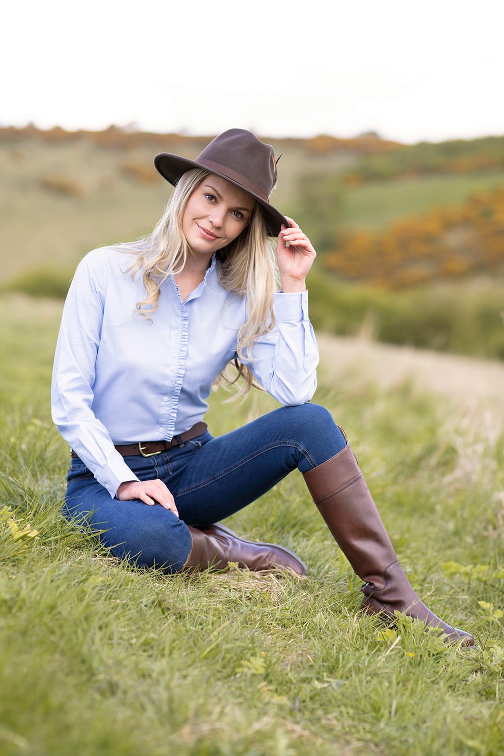 Ladies Blouse Cotton Ruffled