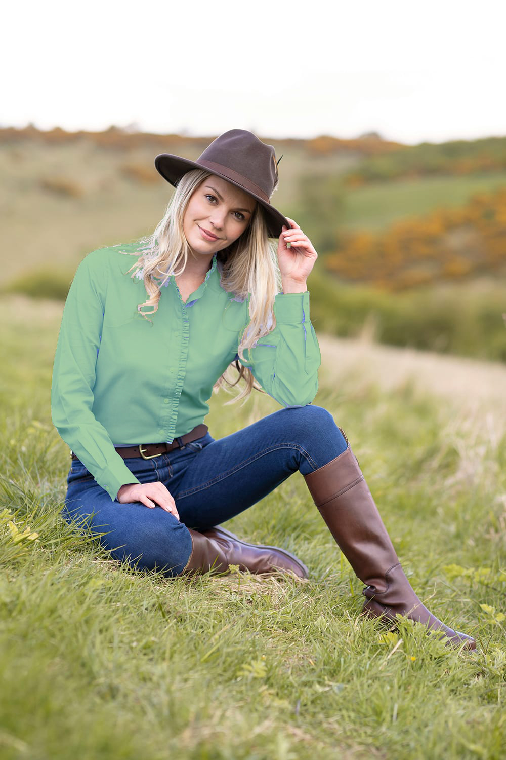 Ladies Blouse Cotton Ruffled - Image 10