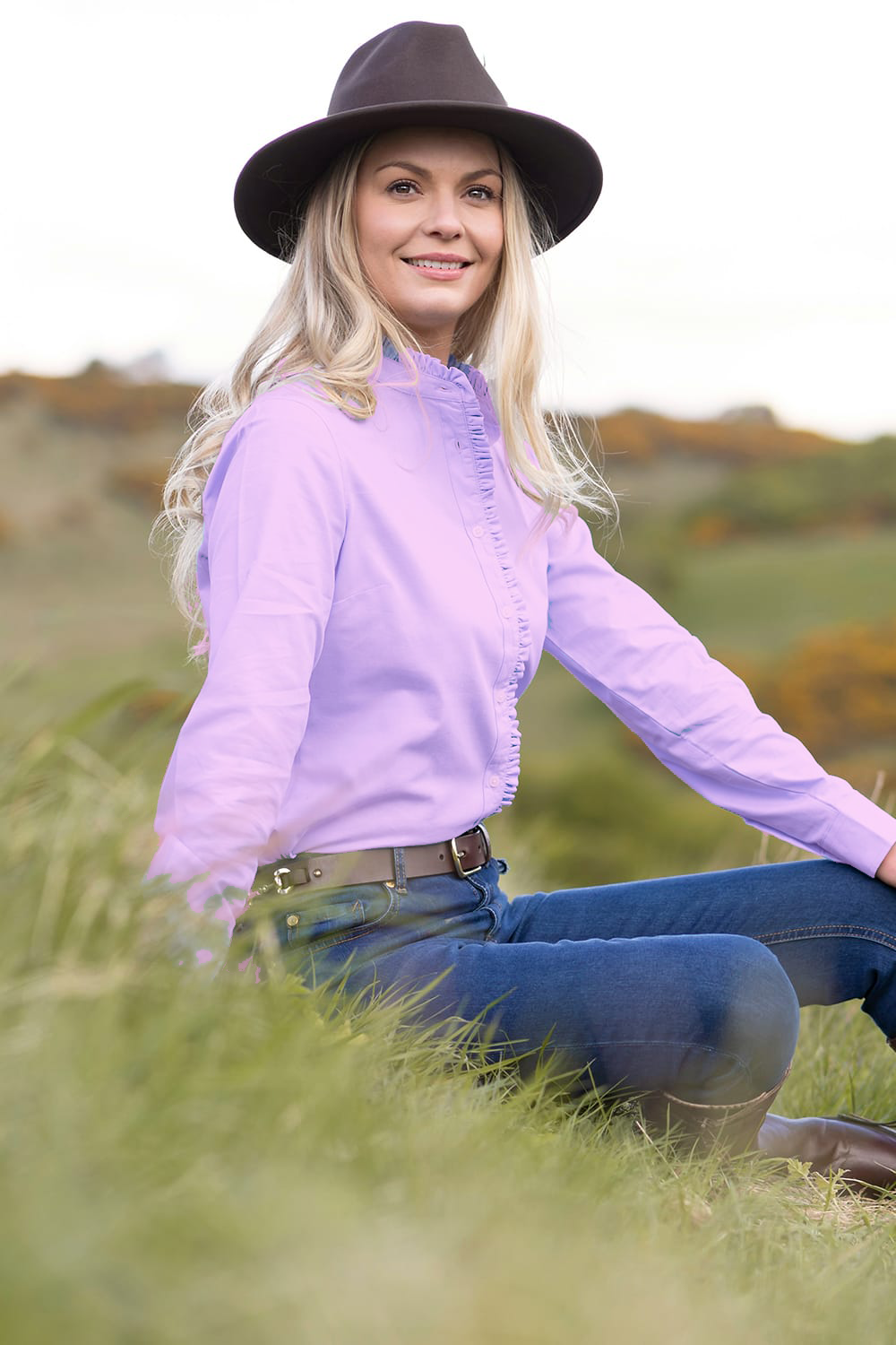 Ladies Blouse Cotton Ruffled - Image 5