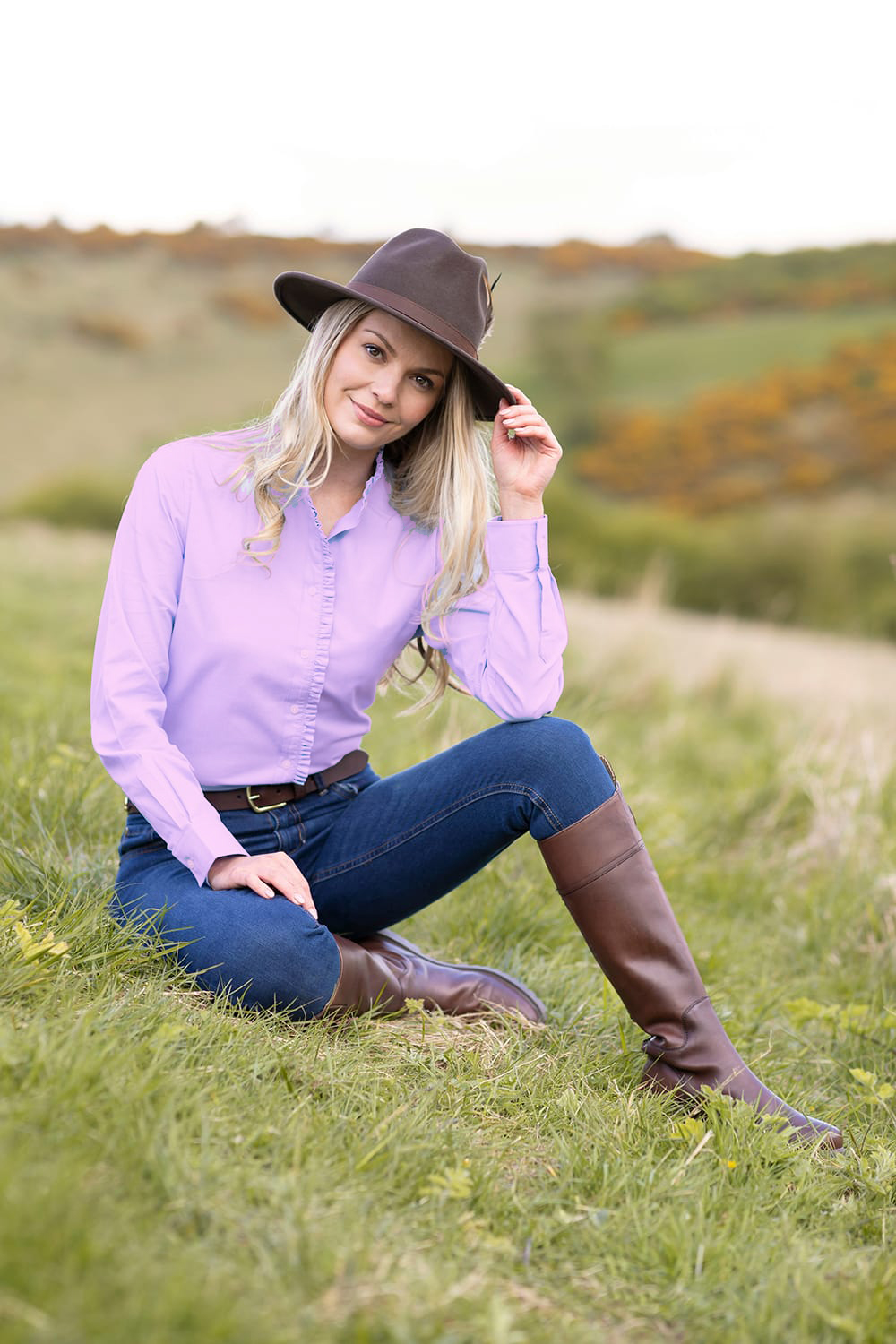 Ladies Blouse Cotton Ruffled - Image 8